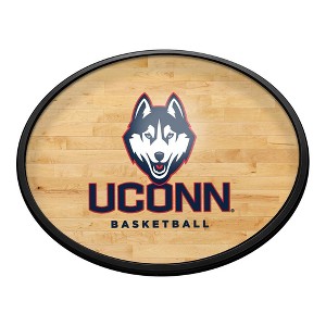 College Basketball Hardwood Design Oval Slimline Lighted Wall Sign - 1 of 4