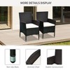 NicBex 2pc Outdoor Dining Chairs Modern PE Rattan Wicker Chairs with Cushions for Garden,Backyard,Black - 4 of 4