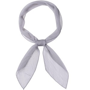 INSPIRE CHIC Women Pleated Pure Chiffon Long Solid Color Semi Sheer Stretchy Neck Scarves 1Pc - 1 of 4
