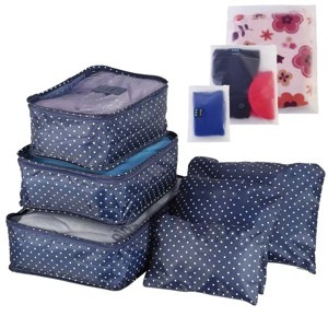 9Pcs Clothes Storage Bags Water-Resistant Travel Luggage Organizer Clothing Packing Cubes - 1 of 4