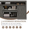 Heynemo Farmhouse TV Stand with Sliding Barn Door for TVs up to 65+ Inch, 34" Tall Entertainment Center, Wood Media Console Storage Cabinet - 3 of 4