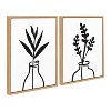 18"x24" 2 Piece Sylvie Modern Botanical Vase Framed Canvas Set by the Creative Bunch Studio Natural - Kate & Laurel All Things Decor - 2 of 4