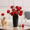 BRINJOY Classic Red Artificial Roses - 12 Long-Stem Silk Roses for Weddings, Home & Office Decor (50cm) - 3 of 4