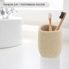 Evideco French Home Goods 3pc Sea Sponge Bathroom Accessory Set - Includes Toothbrush Holder, Soap Dispenser & Soap Dish - 4 of 4