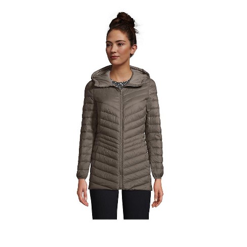 Lands' End Women's Petite Ultralight Packable Down Long Jacket - Medium ...