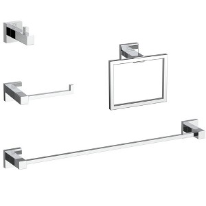 Elegant Lighting Isla 4-Piece Bathroom Hardware Set in Chrome - 1 of 4