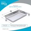 BIRDROCK HOME Stainless Steel Steam Table Pans, Full-Size, 9.1 qt, 24 Gauge Steel, 2.5" Depth, Meal Prep, Cooking & Food Storage (6 Pack) - 3 of 4