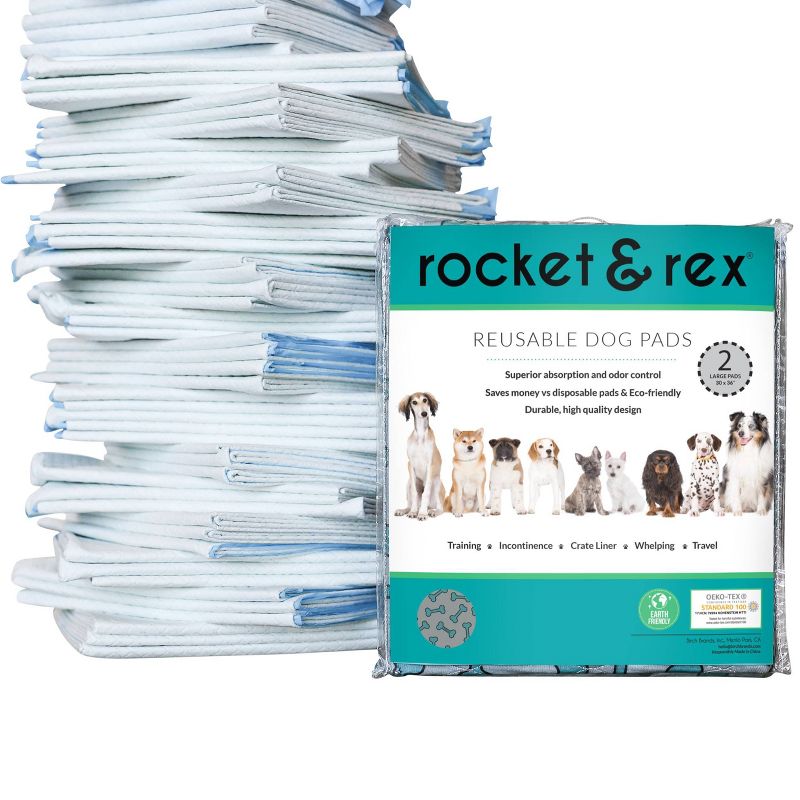 rocket & rex Washable Reusable Pee Pads for Dogs - L, 5 of 12