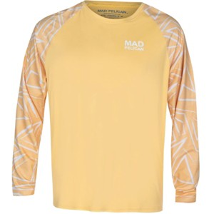 Mad Pelican Swirl On Edges Sun Kicker Raglan UV Long Sleeve T-Shirt - Sunburst - 1 of 2