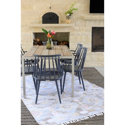 Gray Geometric Flat Woven Synthetic Area Rug 8' x 10'