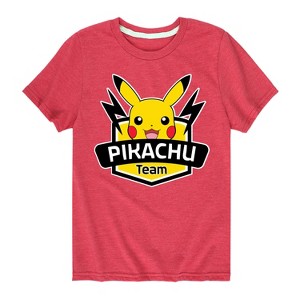 Boys' - Pokémon - Team Pikachu Badge Short Sleeve Graphic T-Shirt - 1 of 4