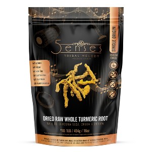5Senses Dried Whole Turmeric Root | Curcuma | Tribal Melody | Single Origin, Non-GMO, Fairtrade - 1 of 4
