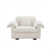 MYINDA Modern Deep Seat Single Sofa, Upholstered Accent Chair With Storage Function for Living Room, BEIGE - 3 of 4