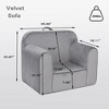 Kids Sofa Toddler Chair,Kids Armchair,Sofa Chair,Toddler Couch with Footstool, Upholstered Couch,Armrest Sofa Chair for Toddlers - 2 of 4