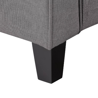 Cozy Nook 30" Gray Fabric and Wood Accent Armchair