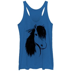 Women's Lost Gods Horse Mane Racerback Tank Top - 1 of 3