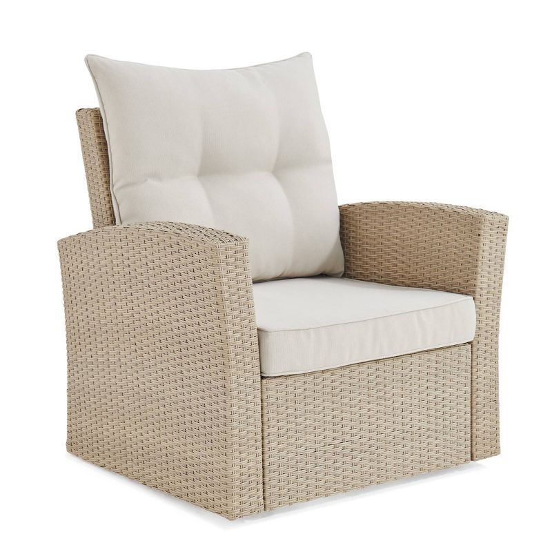 All-Weather Wicker Canaan Outdoor Armchair with Cushions Brown - Alaterre Furniture, 4 of 11
