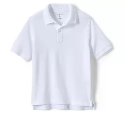 Lands' End School Uniform Kids Long Sleeve Mesh Polo Shirt 