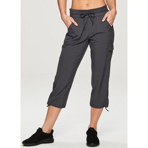 RBX Active Women's Relaxed Lightweight Woven Cargo Capri Pant - 1 of 4