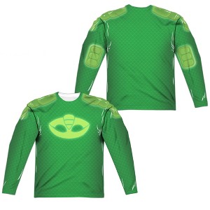 Men's Pj Masks Gekko Suit Long Sleeve Costume T-Shirt - 1 of 4