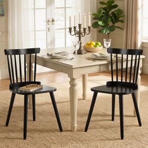 Bekrvio Armless Windsor Dining Chairs – Solid Wood Spindle Back