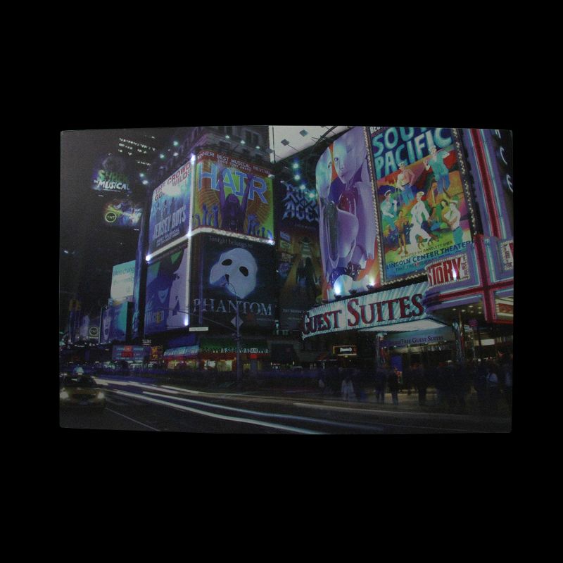 Northlight LED Lighted NYC Times Square Canvas Wall Art 15.75" x 23.5", 2 of 3