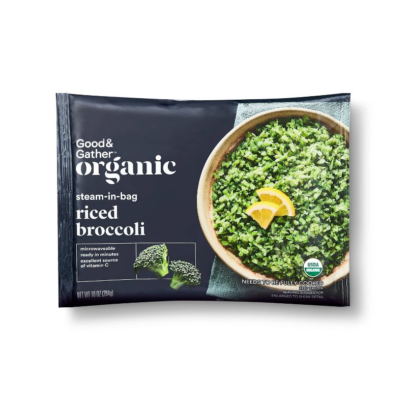 Organic Frozen Riced Broccoli - 10oz - Good &#38; Gather&#8482;, 1 of 4