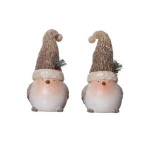 Transpac Resin Bird Figurine w/Woodland Hat Set of 2 Christmas Home Decorations - 1 of 1