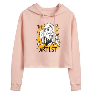 Women's - Disney - Rapunzel The Artist Cropped Graphic Hoodie - 1 of 2