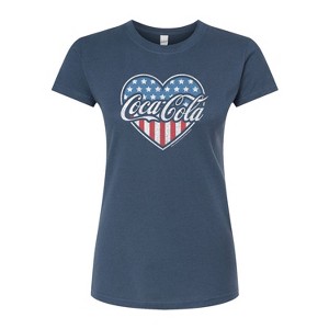 Women's - Coca-Cola - USA Heart Fitted Graphic T-Shirt - 1 of 2