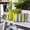 TopComfy Support Pillow Horizon Stripe Weather Resistant Cozy Soft for Patio and Indoor, Green, 17"*17"*10" - 3 of 4
