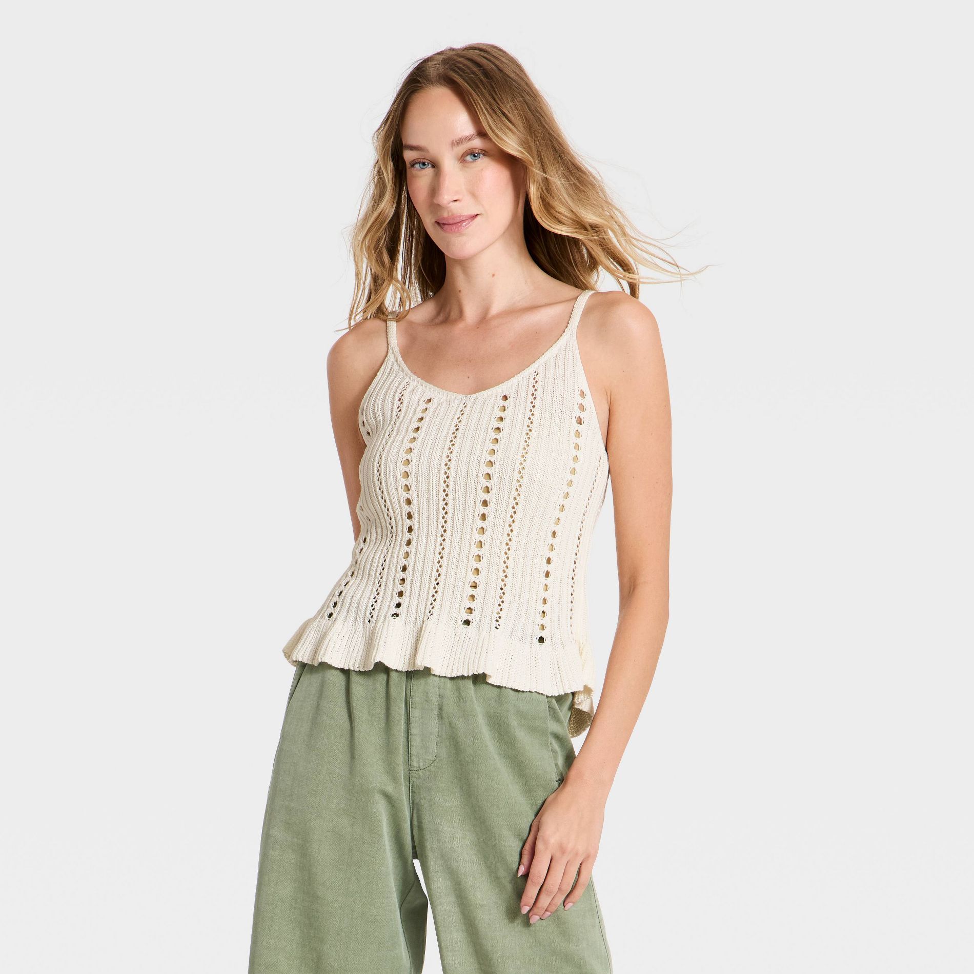 Women's Openwork Tank Pullover Sweater - Universal Thread™