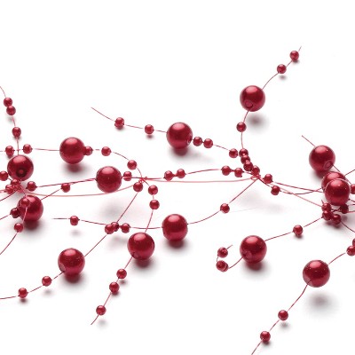 Sullivans Red Bead Garland 60"L Red