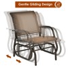 Tangkula Outdoor Single Glider Chair Rocking Seating Lounging Chair with Armrest Brown/Grey - 4 of 4