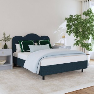 Lizzie Platform Bed in Textured Linen - Threshold™ - 1 of 4