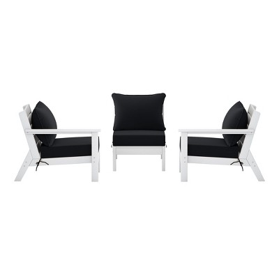 WestinTrends Avalon Outdoor Patio HDPE Loveseat Sofa with Patio Cushions