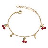 Guili Sweet 14K Gold Plated Kids Bracelet with Red Cherry Charms – A Fun and Playful Jewelry Piece for Little Ones - 2 of 4