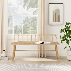 Transitional Low-Back Spindle Entryway Bench - Saracina Home - 1 of 4