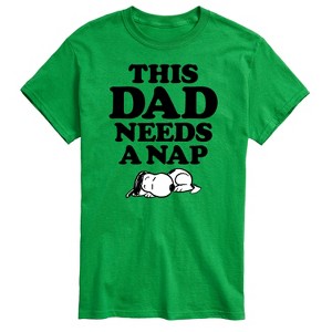 Men's - Peanuts - This Dad Needs a Nap Father's Day Gift Short Sleeve Graphic T-Shirt - 1 of 4