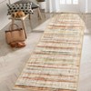 Indoor Modern Abstract Stripe Area Rugs Easy Care Washable Soft Low Pile Non Slip Foldable Lightweight Carpet for Bedroom Living Room - 4 of 4