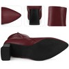 Perphy Women's Pointed Toe Zippered Block Heels Ankle Boots - 3 of 3