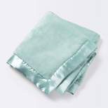 Solid Satin Edge Plush Blanket - Cloud Island™ Green