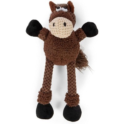 goDog Checkers Squeaky Plush Dog Toy, Chew Guard Technology