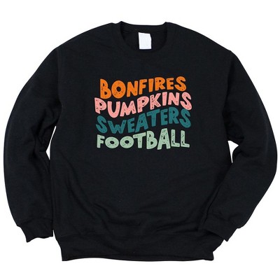 Simply Sage Market Women's Graphic Sweatshirt Bonfires Pumpkins Sweaters Football