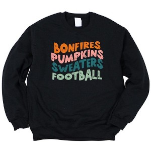 Simply Sage Market Women's Graphic Sweatshirt Bonfires Pumpkins Sweaters Football - 1 of 2