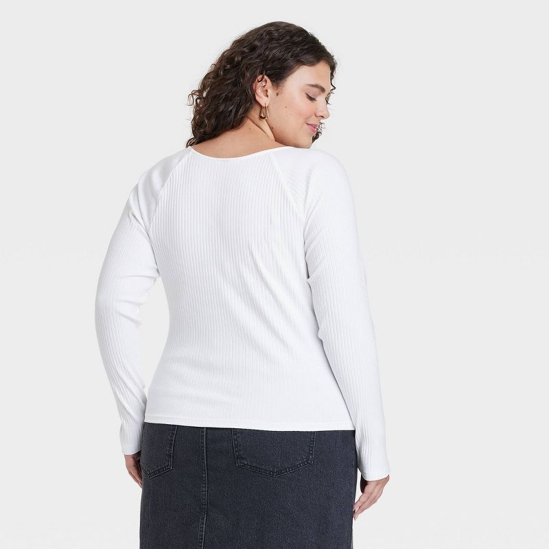 Women's Slim Fit Long Sleeve V-Neck Wrap Shirt - Universal Thread™, 3 of 9