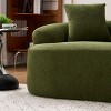 65" Curved Chenille Loveseat Sofa, Space-Saving Small Couch with 3 Pillows, No Assembly for Apartment Bedroom-3irtyhousy - 3 of 4