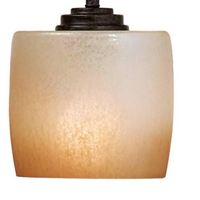 Iron Oxide Copper Mini Pendant with Venetian Scavo Glass Shade