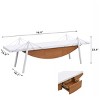 Sailboat Shaped TV Stand,MDF Wood Media Console Table With Drawer And Metal Support,Storage Cabinet For Living Room Office-Cuddlewood - 4 of 4