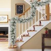 Puleo 20' Flocked Spruce Christmas Artificial Garland: Green PVC Faux Floral, Indoor/Outdoor - 4 of 4